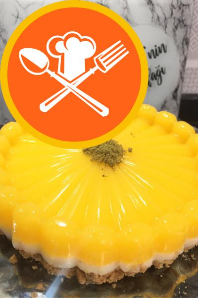 Cheesecake κίτρινο πορτοκαλί